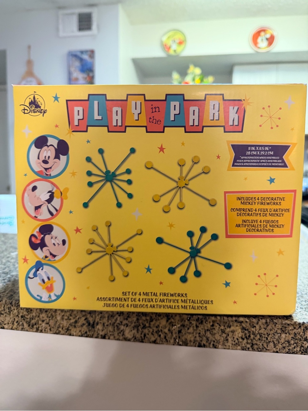 Disney Play in the Park Metal Decorative Fireworks - Yellow & Teal
